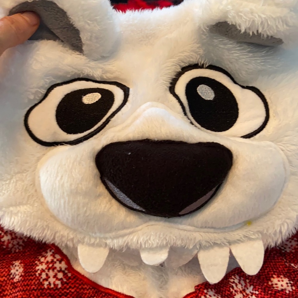 L polar bear pj/romper